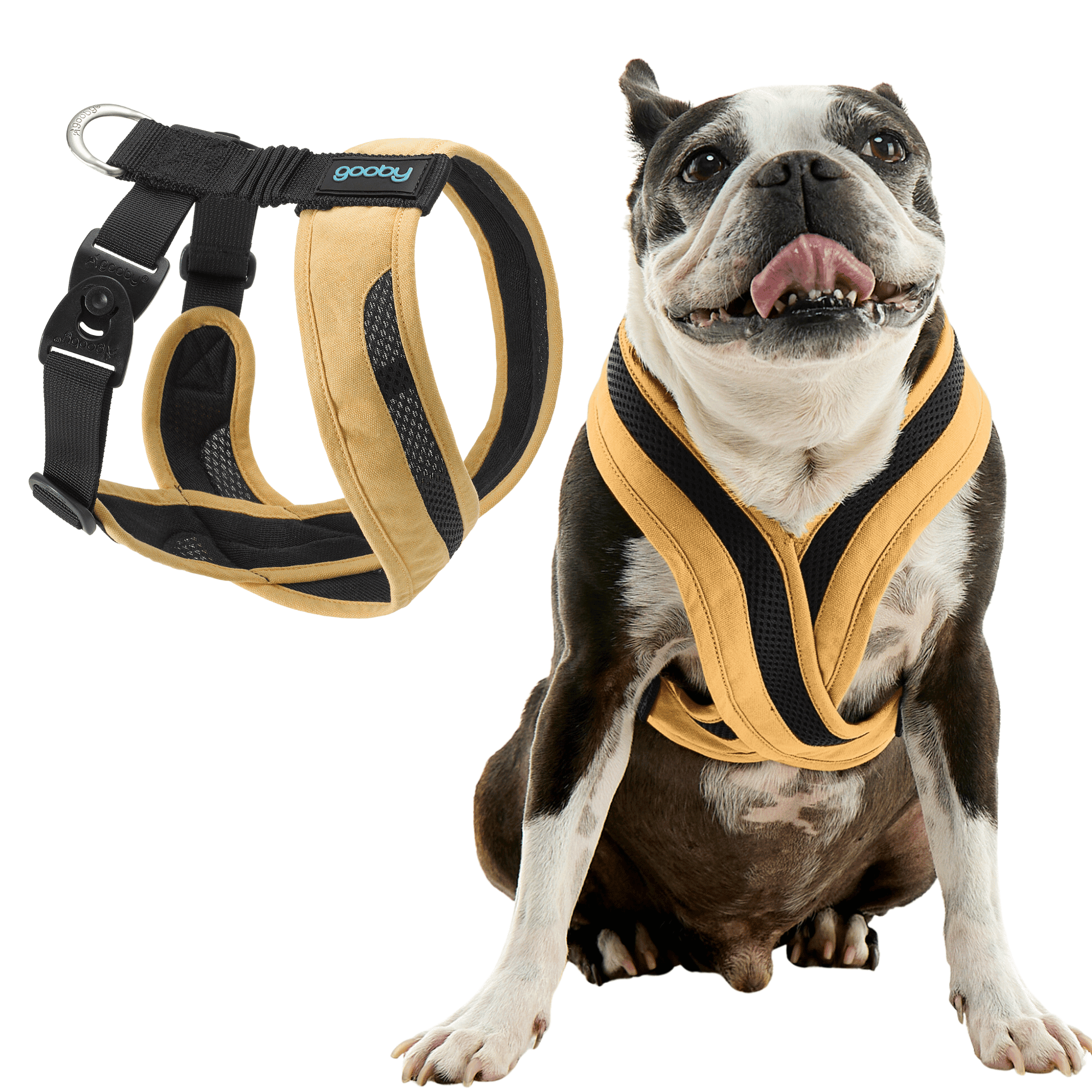 Gooby Escape Free Comfort X One Harness Miami Yellow, Medium