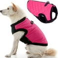 thumbnail image 1 of Gooby Fashion Vest - Pink, X-Small - Quilted Bomber Jacket with Leash Attachment and Pain-Free Zipper Guard for Dogs - Water Resistant with Stretchable Knitted Bottom for Indoor and Outdoor Use, 1 of 5