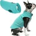 thumbnail image 1 of Gooby Fleece Vest - Turquoise, Large - Warm Pullover Fleece Dog Jacket with O-Ring Leash for Small Dogs, 1 of 4