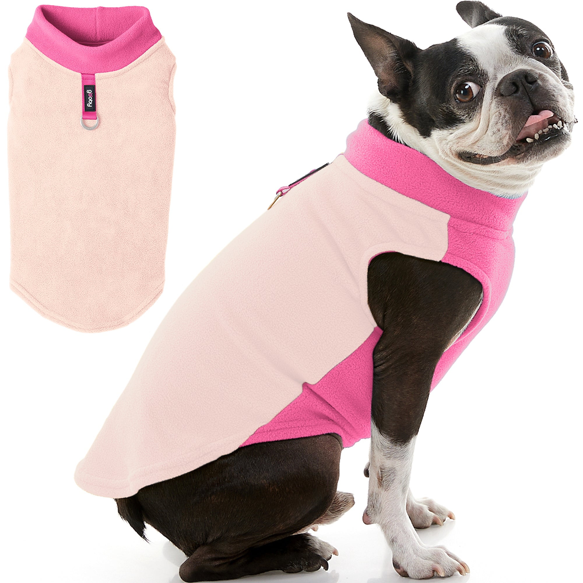 Gooby Fashion Vest Dog Jacket-Pink%cirkuma Small-Warm Zip Up Dog Bomber Vest with Dual D Ring Leash-Winter Water Resistant Small Dog Sweater-Dog : Gooby Fashion Vest Dog Jacket - Pink, X-Large - Warm