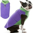 thumbnail image 1 of Gooby Half Stretch Fleece Vest Dog Sweater - Purple, X-Large - Warm Pullover Fleece Small Dog Jacket with D-Ring, 1 of 5