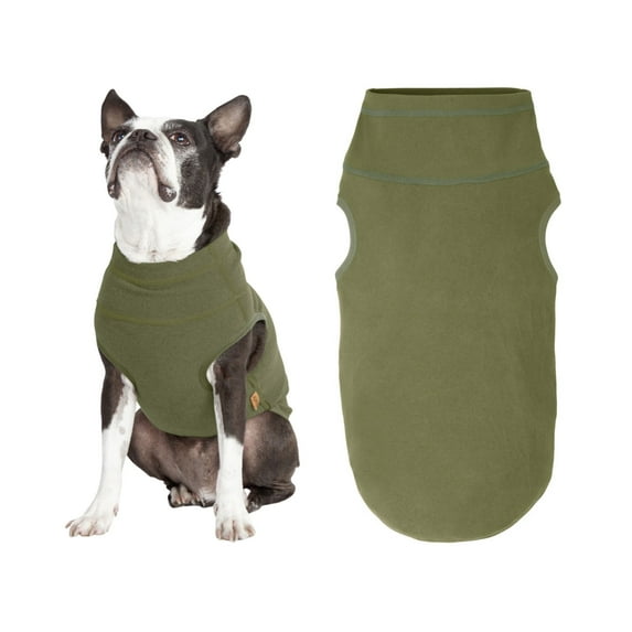 Gooby Microfiber Stretch Fleece - Olive Green, 2X-Large - Warm Pullover Stretchable Soft Vest for All Dogs with Multiple Colors and Sizes Indoor and Outdoor Use