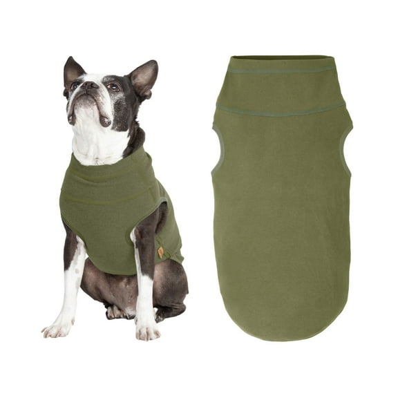 Gooby Microfiber Stretch Fleece - Olive Green, 3X-Large - Warm Pullover Stretchable Soft Vest for All Dogs with Multiple Colors and Sizes Indoor and Outdoor Use