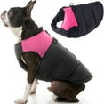 thumbnail image 1 of Gooby Padded Vest Dog Jacket - Pink, Large - Warm Zip Up Dog Vest Fleece Jacket with Dual D Ring Leash Water Resistant Small Dog Sweater, 1 of 5