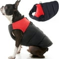 thumbnail image 1 of Gooby Padded Vest Dog Jacket - Red, Medium - Warm Zip Up Dog Vest Fleece Jacket with Dual D Ring Leash Water Resistant Small Dog Sweater, 1 of 5