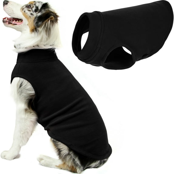 Gooby Stretch Fleece Vest - Black, 6X-Large - Warm Pullover Stretchable Soft Fleece For Dogs with Multiple Colors and Sizes Indoor and Outdoor Use