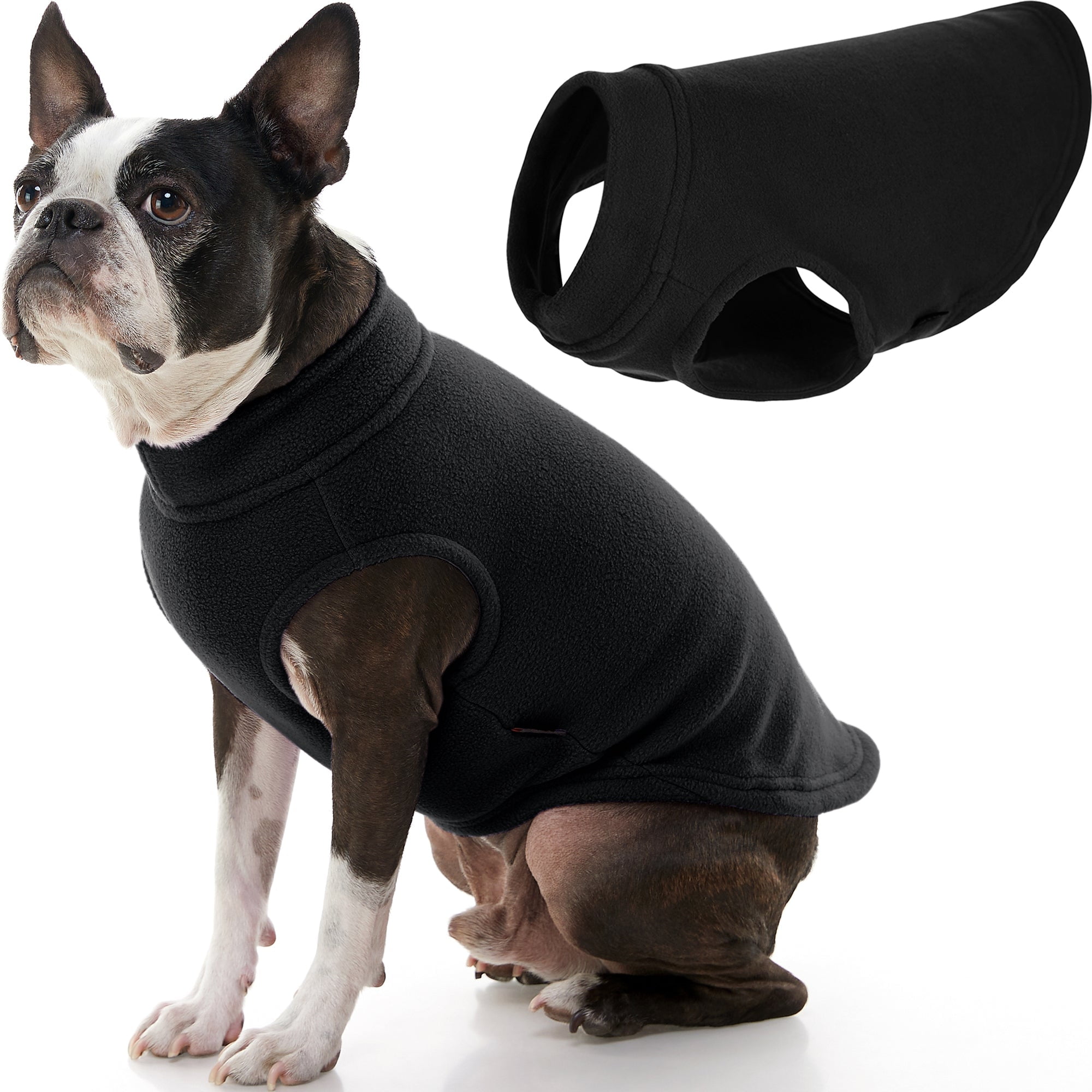 Gooby Stretch Fleece Vest - Black, Large - Warm Pullover Stretchable Soft  Fleece For Dogs with Multiple Colors and Sizes Indoor and Outdoor Use 