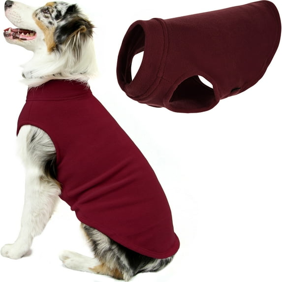 Gooby Stretch Fleece Vest - Burgundy, 4X-Large - Warm Pullover Stretchable Soft Fleece For Dogs with Multiple Colors and Sizes Indoor and Outdoor Use