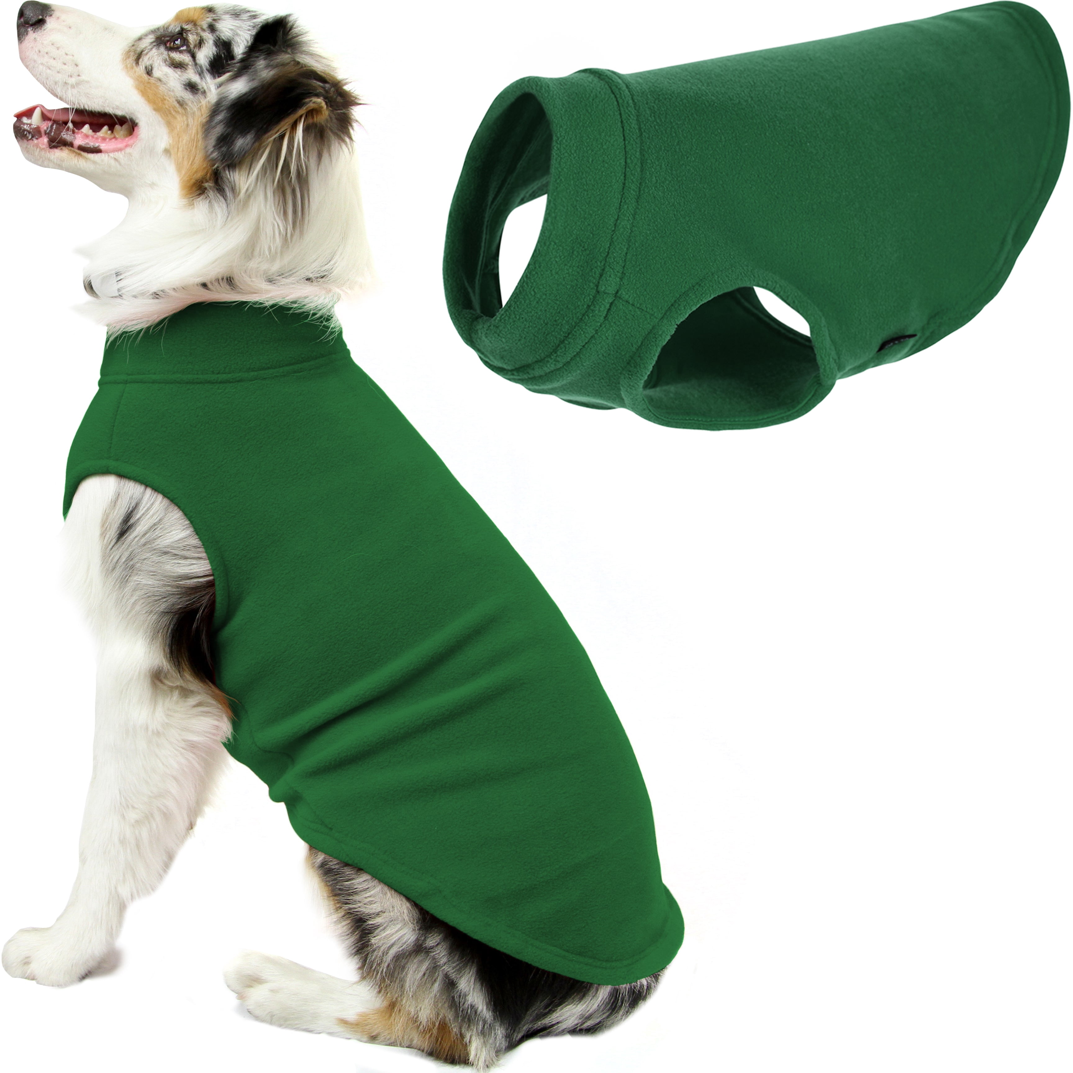 Gooby Stretch Fleece Vest - Forest Green, 3X-Large - Warm Pullover ...