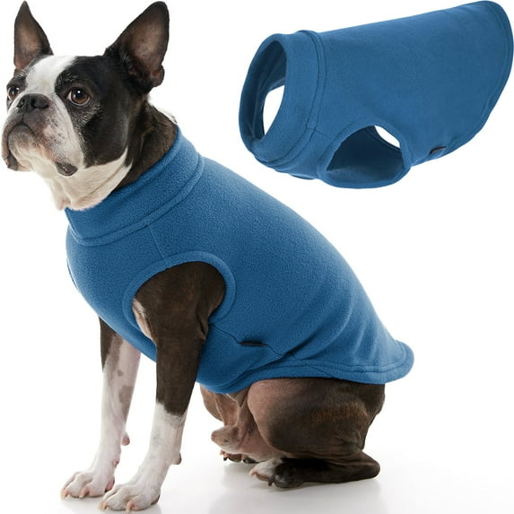 Gooby Stretch Fleece Vest - Steel Blue, 2X-Large - Warm Pullover Stretchable Soft Fleece For Dogs with Multiple Colors and Sizes Indoor and Outdoor Use