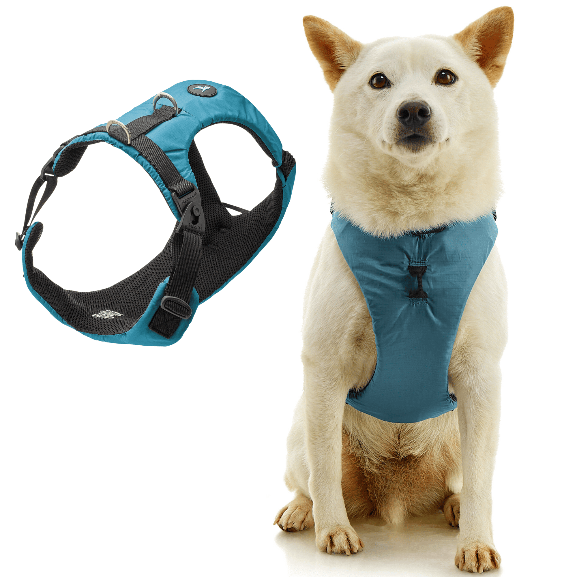 Gooby Trailblazer Harness - Celestial, Medium - Comfortable Maximum Padding Shock Absorbing No Pull Dog Harness with Easy-Snap & Swivel Buckles for Small Dog and Medium Dog