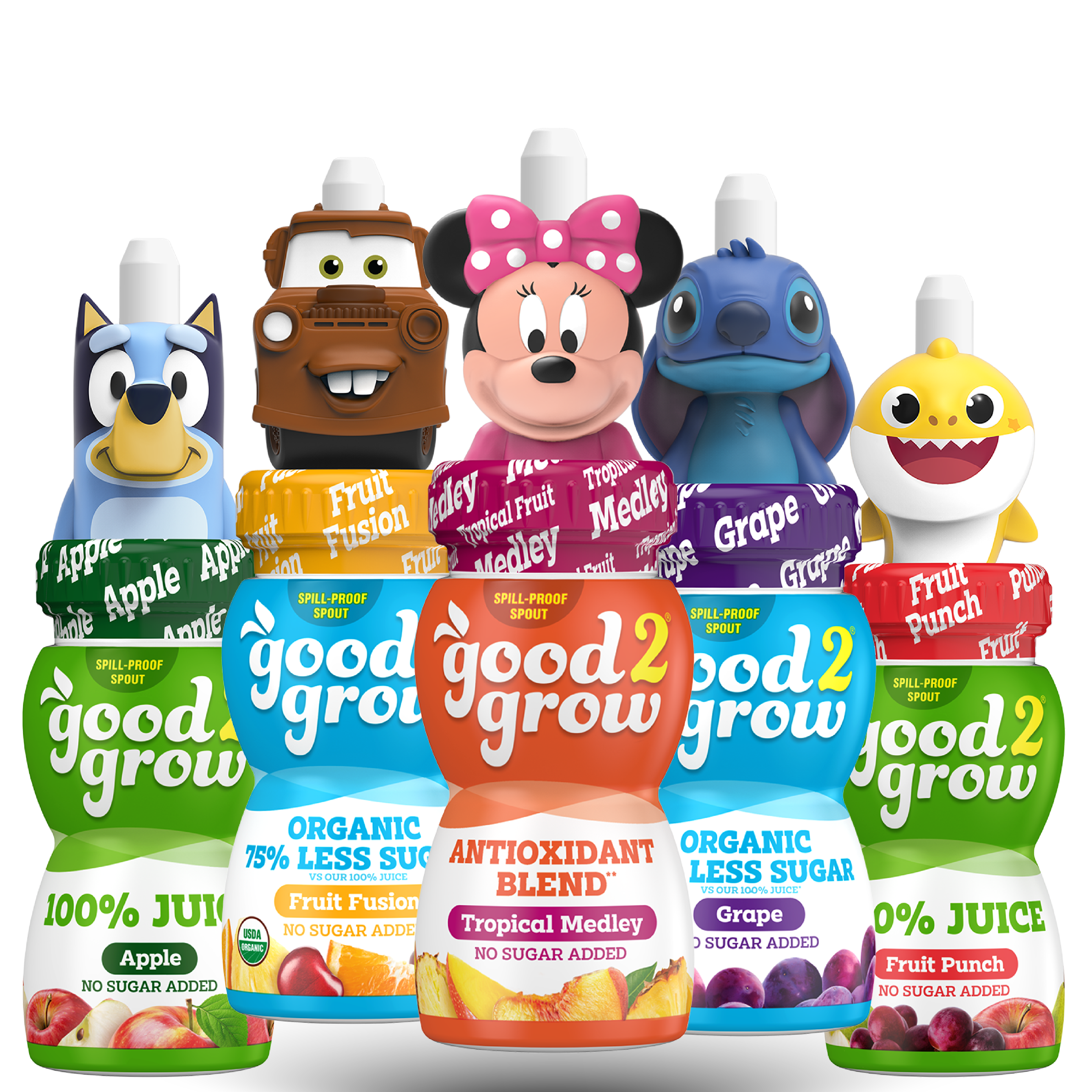 good2grow Juice Boxes, 10 Pack, 5 Flavors, Reusable, BPA-Free