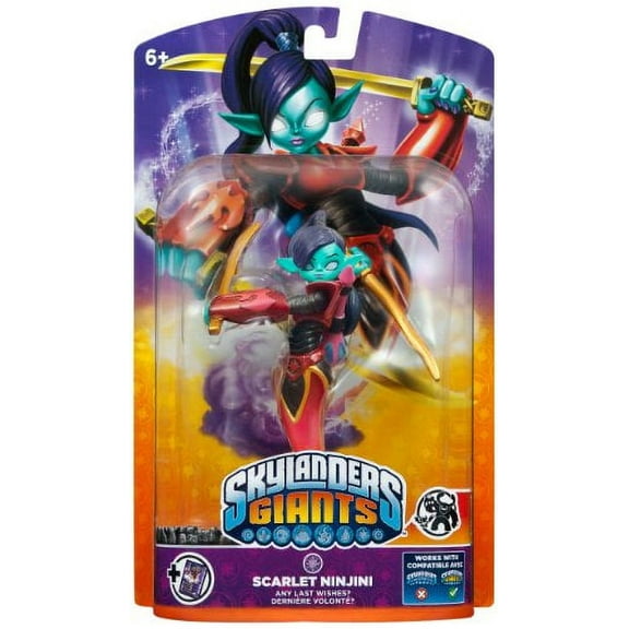 Good Activision Skylanders Giants Scarlet Ninjini Action Figure, with Trading Card and Sticker (6")