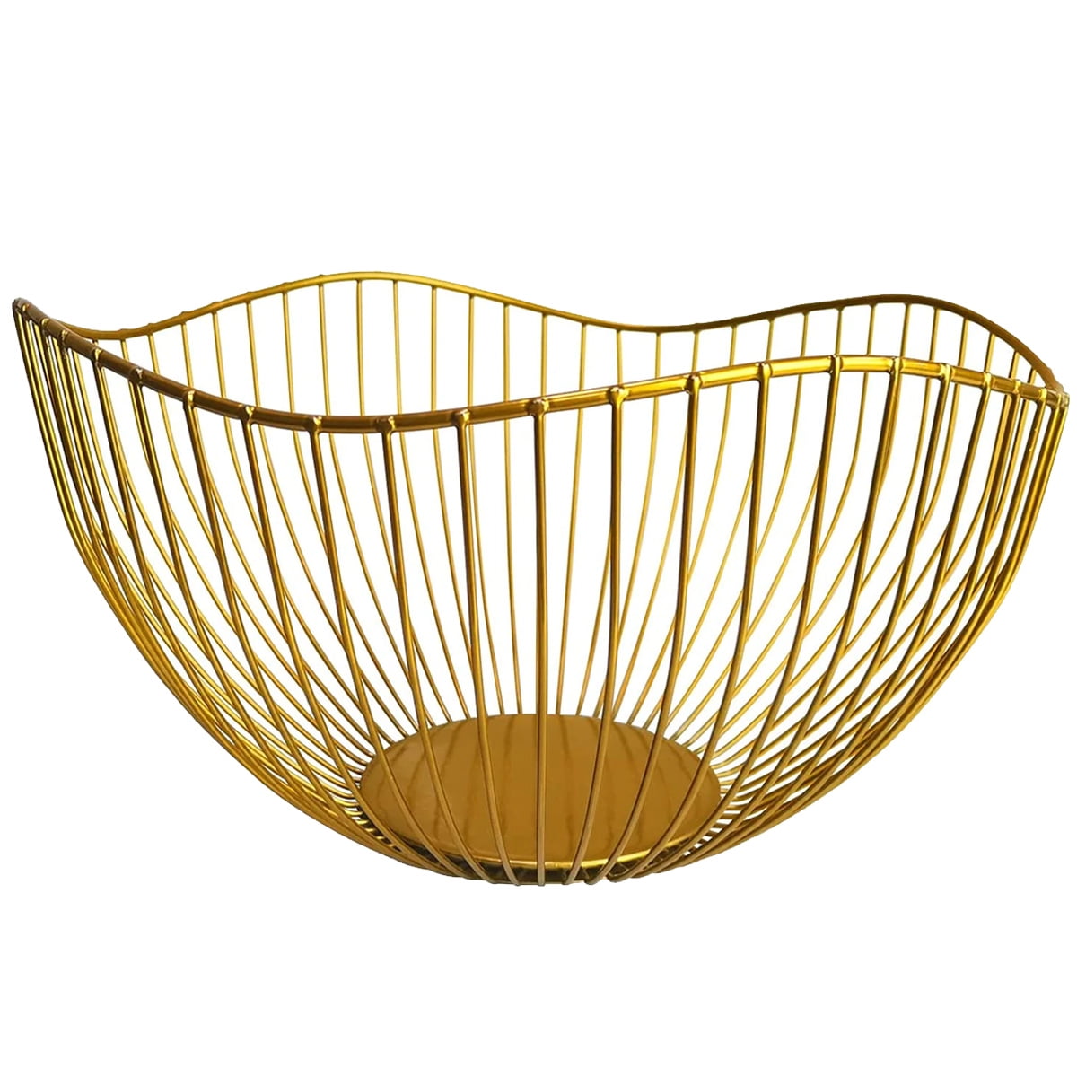 Gold Wire Fruit Basket for Kitchen Countertop