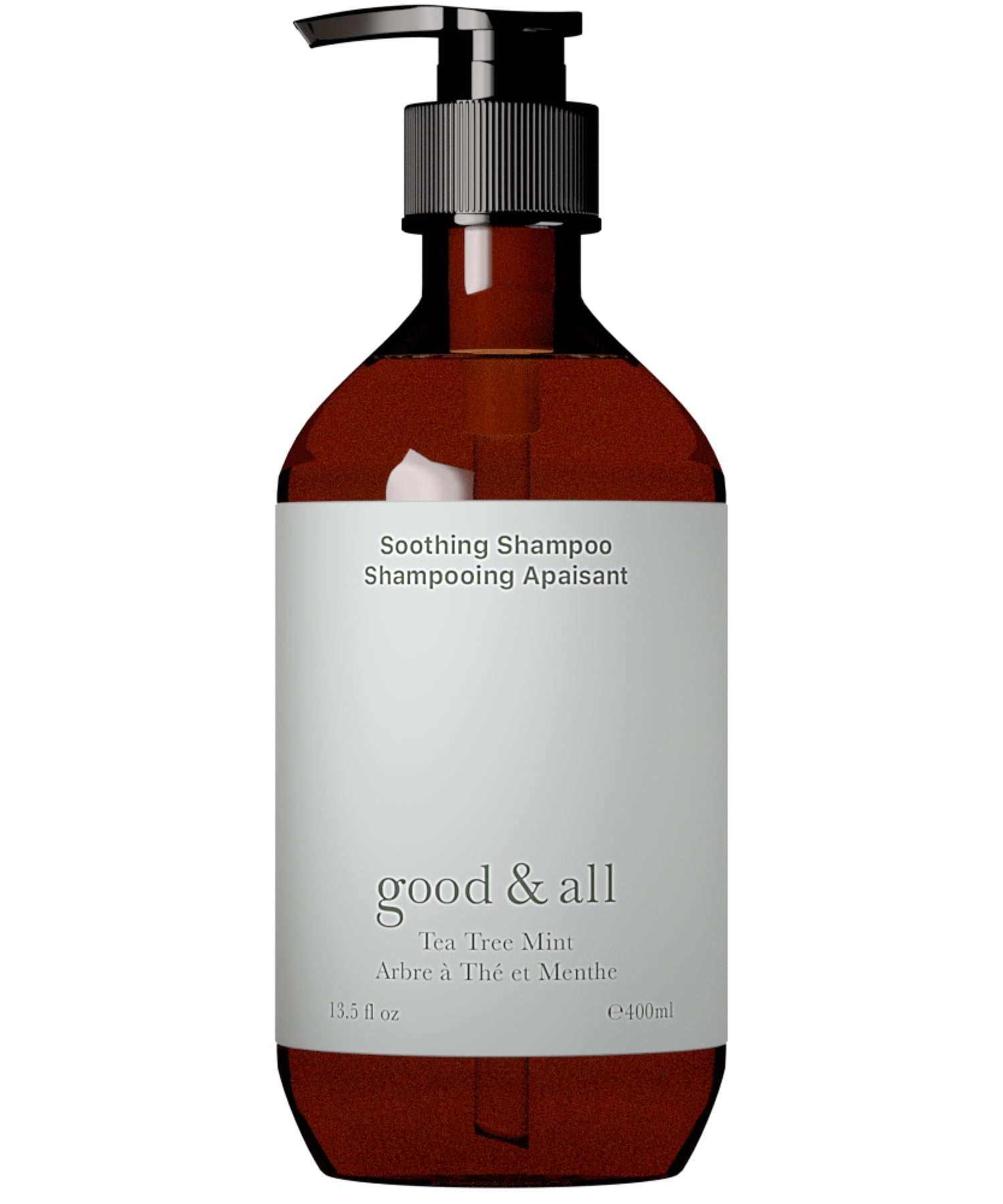 Good&All Tea Tree Shampoo for Dry Itchy Scalp with Peppermint - Sodium Lauryl Sulfate / Sulphate, Silicone, Paraben, Fragrance Free - 13.5 fl oz