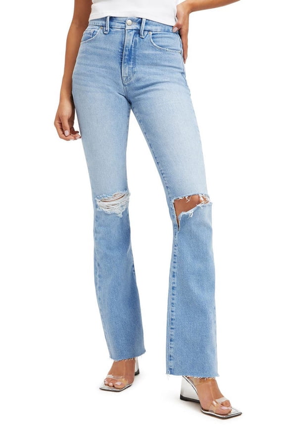 INDIGO129 Women's Good Classic Raw Hem Ripped Jeans US 0/25