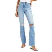 Good American INDIGO129 Womens Good Classic Raw Hem Ripped Jeans US 6/28