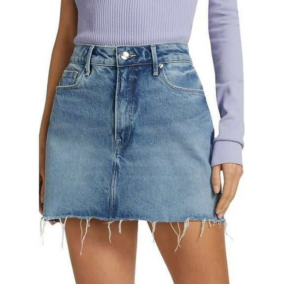 Good American Women's Indigo Denim Mini Skirt, 0/25