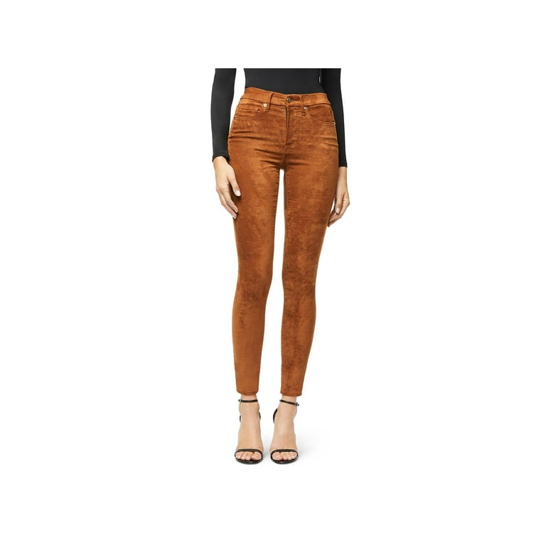 brown suede skinny pants