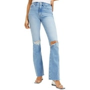Good American Womens Good Classic Boot Denim Distressed Bootcut Jeans