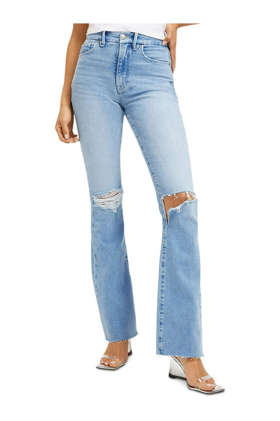 Womens Good Classic Boot Denim Distressed Bootcut Jeans