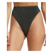 Good American Womens Metallic Cheeky Swim Bottom Separates