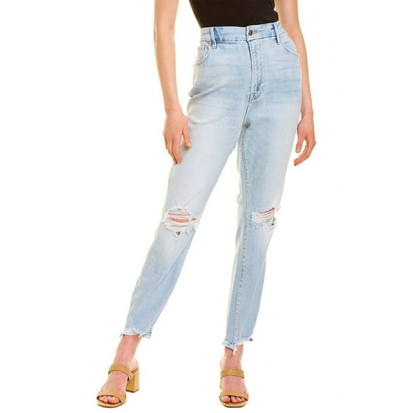 Good American Womens Plus High Rise Destroyed Skinny Jeans