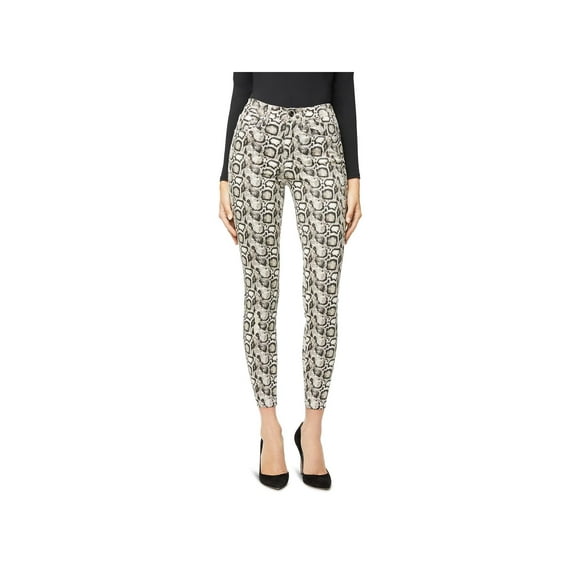 Good American Womens Snake Print High Waist Skinny Jeans