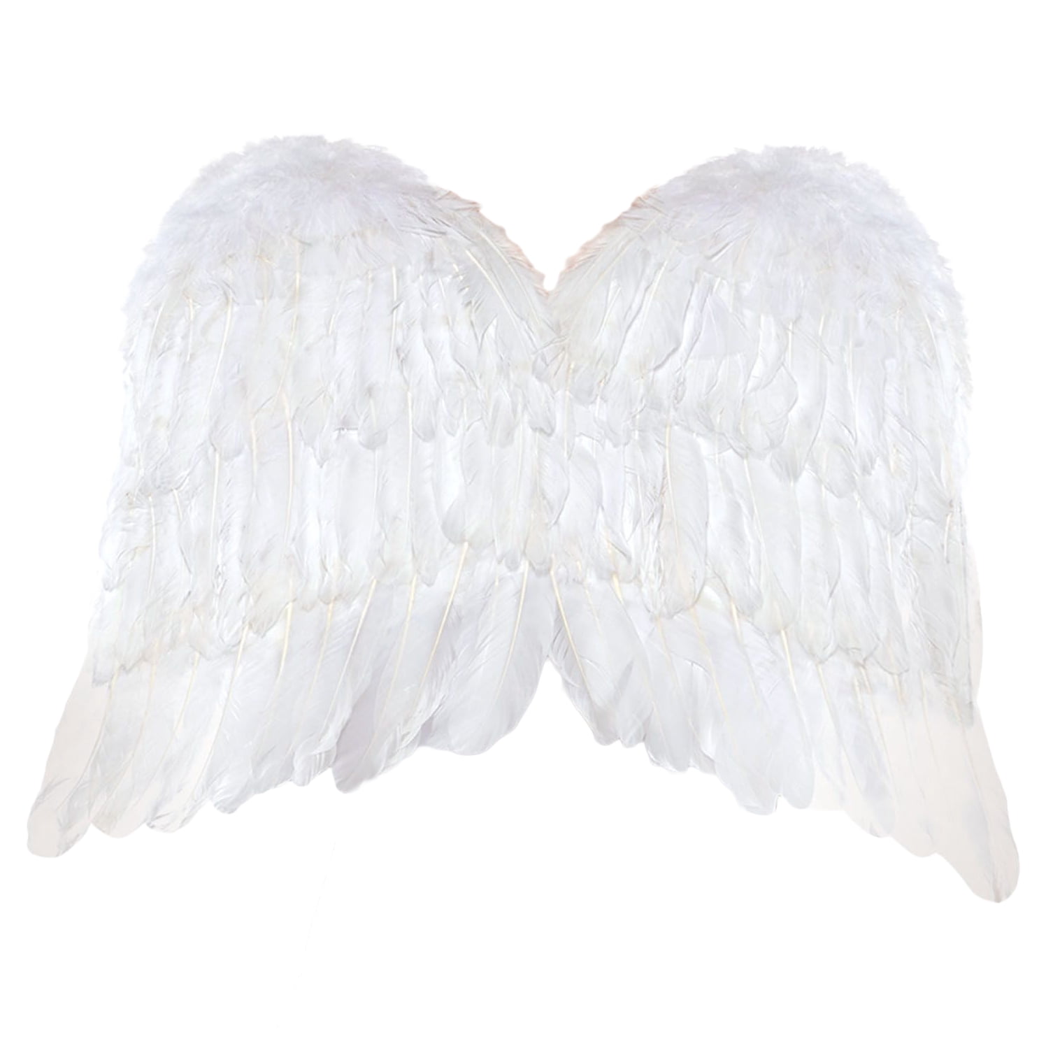 Good Angel Costume Accessory Real Feather Halloween Women Wings, White, One-Size 21IN