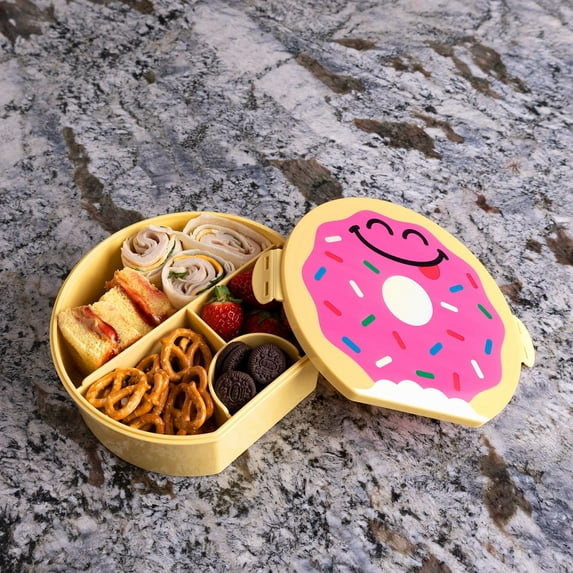 Good Banana Bento Lunch Box - Donut Theme, Leakproof, BPA-Free, 1 Count