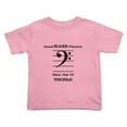 thumbnail image 1 of Good Bass Players Stay Out of Treble Cute Toddler T-Shirts for Boys Girls (Pink, Youth L), 1 of 5