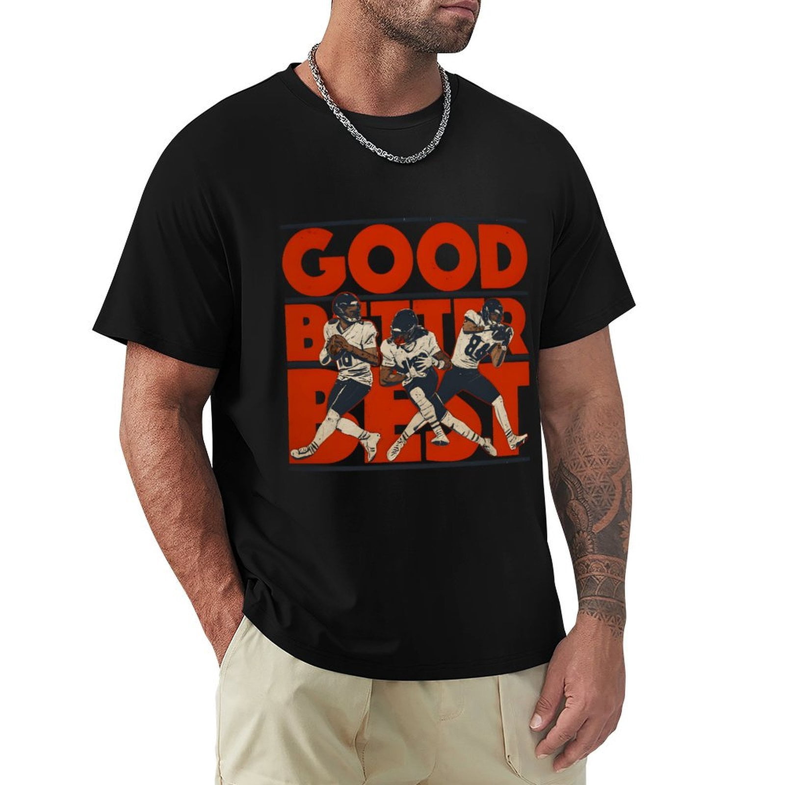 Good Better Best Men's Cotton HD Print Short Sleeve T-Shirt Crew Neck ...