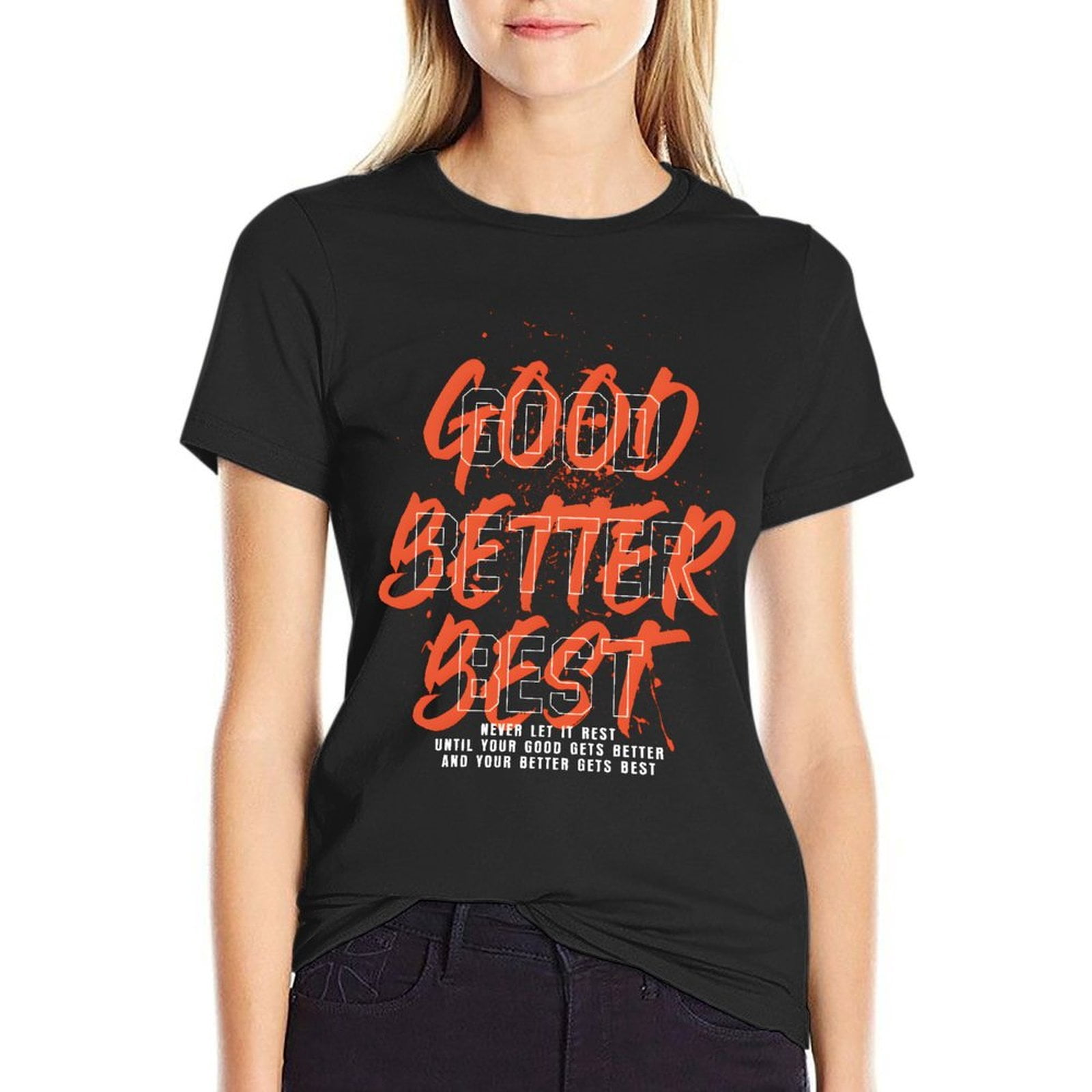 Good Better Best Bears Women’s Short Sleeve Cotton T-Shirt HD Graphic ...