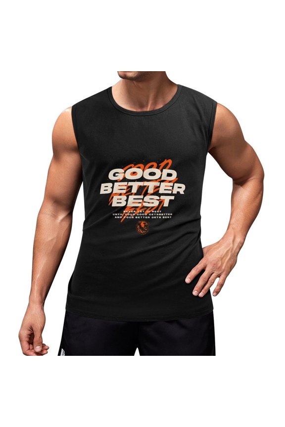 Good Better Best Men'S Muscle T-Shirt, Sleeveless, Muscle Tank Tee Top 2XL