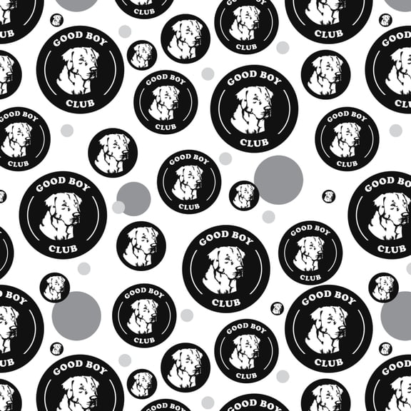 Good Boy Club Dog Funny Humor Premium Gift Wrap Wrapping Paper Roll