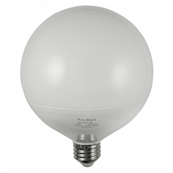 Good Bulb 18W LED G40 Globe Bulb  5000K Pure White, Dimmable, E26 Base 4-Pack