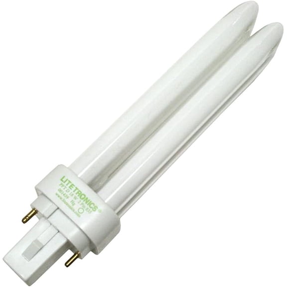 Good Bulb 18W T4 Double Tube CFL Light Bulb G24D2 Base 3500K Cool White 2 Pin Compact Fluorescent 6-Pack