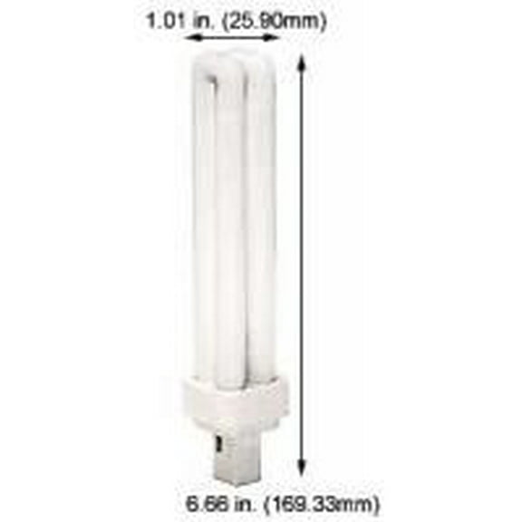 Good Bulb 26W Double Twin Tube CFL Bulb G24D-3 2-Pin Base 3000K Warm White 12000 Hr Life 4-Pack