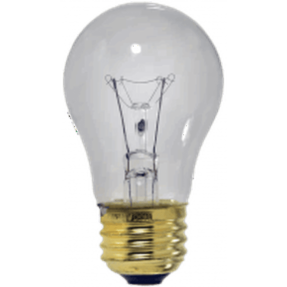 Good Bulb 40A15CL 130V Clear Appliance Light Bulb  40W A15 Incandescent, E26 Base, 2700K for Refrigerator, Oven, and Freezer  6-Pack