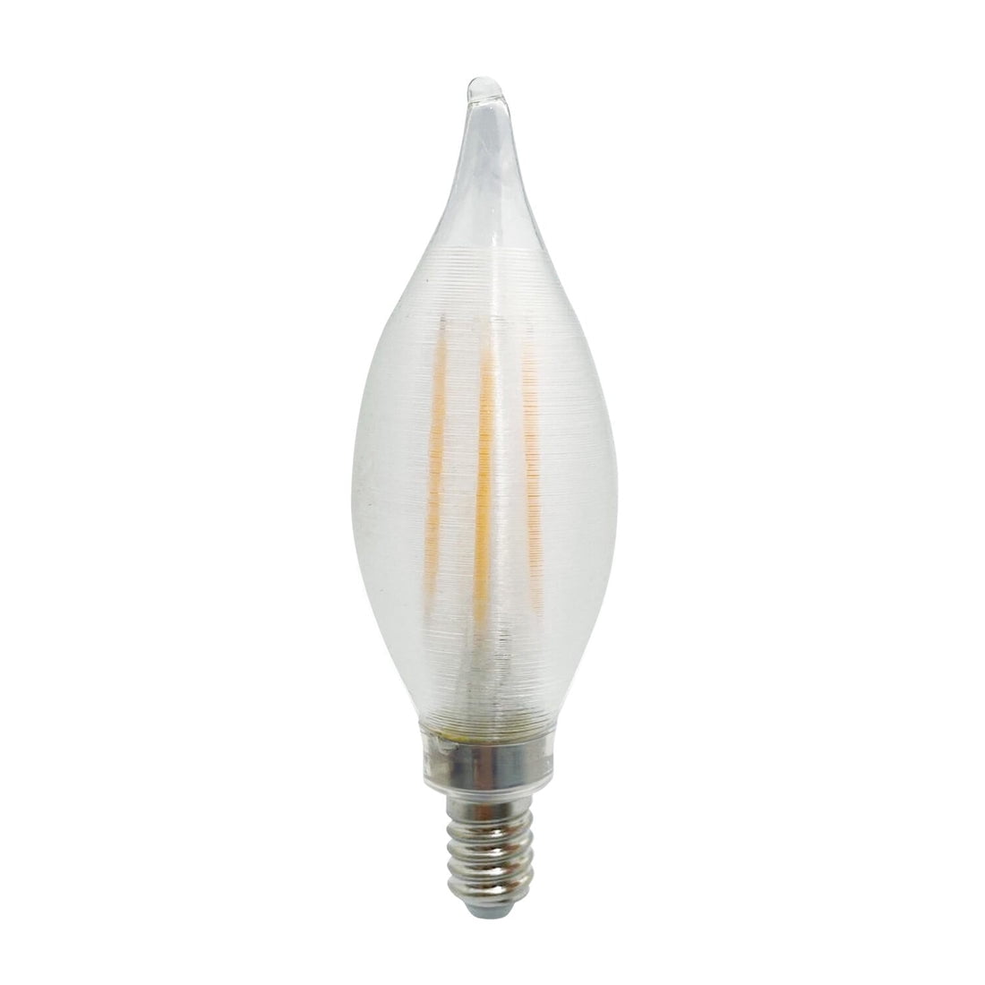 Good Bulb 4W C11 LED Filament Bulb 2700K Warm White Satin Finish E12 Base Fully Dimmable 40W Equivalent 15,000 Hr Life Damp Rated 6-Pack