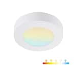 Good Bulb 5.5 Inch LED Flush Mount Downlight Dimmable Damp Rated White Ceiling Light 1-Pack