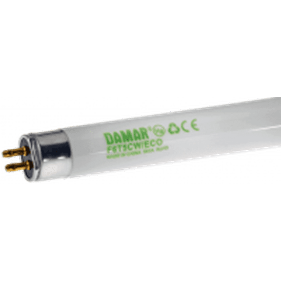 Good Bulb F6T5CW ECO 6W T5 Fluorescent Tube Light  4100K Cool White, G5 Bi-Pin Base, 295 Lumens, 8.86", Preheat Start 10-Pack