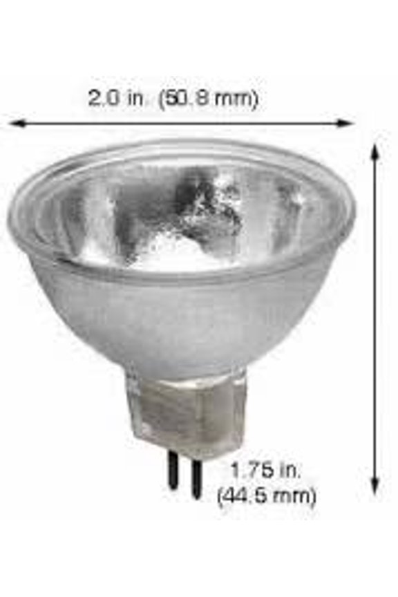 FNV CG 50W 12V MR16 Halogen Bulb  GU5.3 Bi-Pin Base, 60 Wide Flood, Covered Glass, Clear Finish 6-Pack