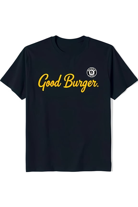 Good Burger Black T-Shirt with Large Yellow & Circular 'B' Design