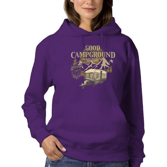 Good Campground Hoodie Women -Image by Shutterstock, Female Large