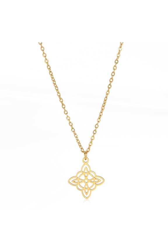 Good Celtic-Trinity Knot Pendant Necklace for Women Witches Knot Charm Clavicle Chain Necklace Birthday Gifts