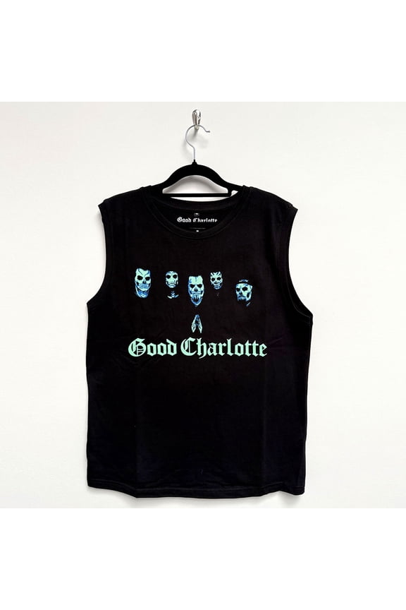 Good Charlotte Unisex Tank T-Shirt Generation Rx Skull Faces (Black) (Medium)