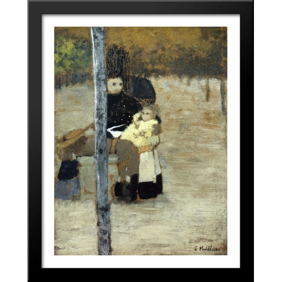Good Children 28x36 Large Black Wood Framed Print Art by Edouard Vuillard