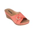 thumbnail image 1 of Good Choice Womens Bay Faux Leather Slip On Wedge Sandals, 1 of 5