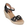 thumbnail image 1 of Good Choice Womens Gati Faux Leather Ankle Strap Wedge Sandals, 1 of 5